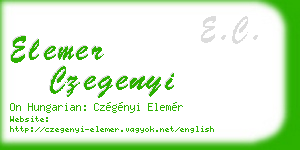 elemer czegenyi business card